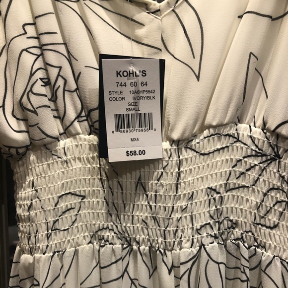 Sheer Hi-Lo dress black/white New - Picture 3 of 3